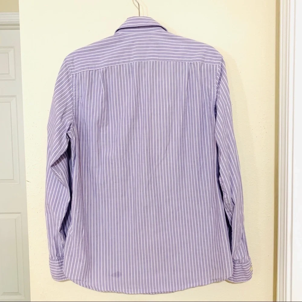 J CREW purple stripe dress shirts - very good - S
